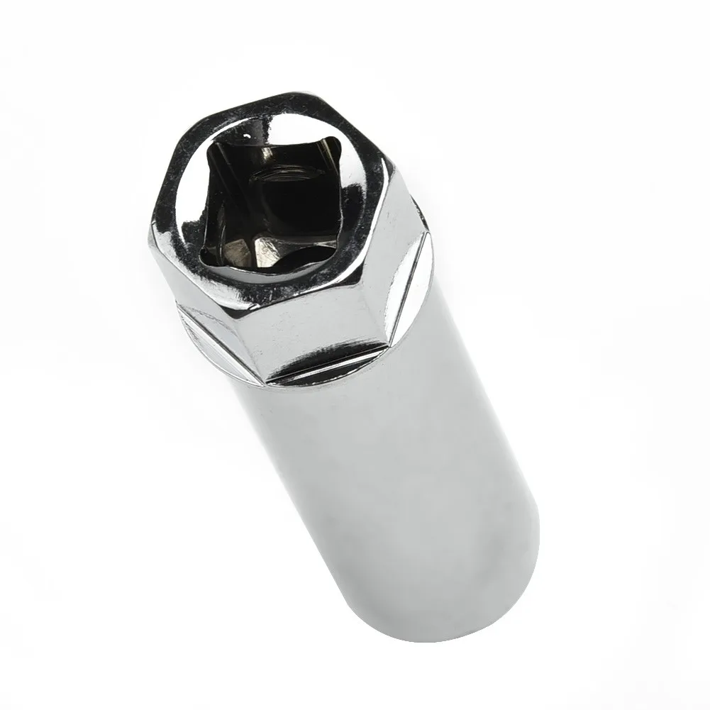 

New Portable Practical Durable Spark Plug Remover 1pc Removal Silver Tool 3/8 Inch Drive Chrome Vanadium Alloy