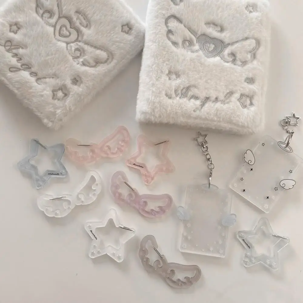 INS Acrylic Wings Shape Carabiner Korean Candy Color Card Holder Keychain Decorative Buckle Mountain Buckle Bag Pendant 2