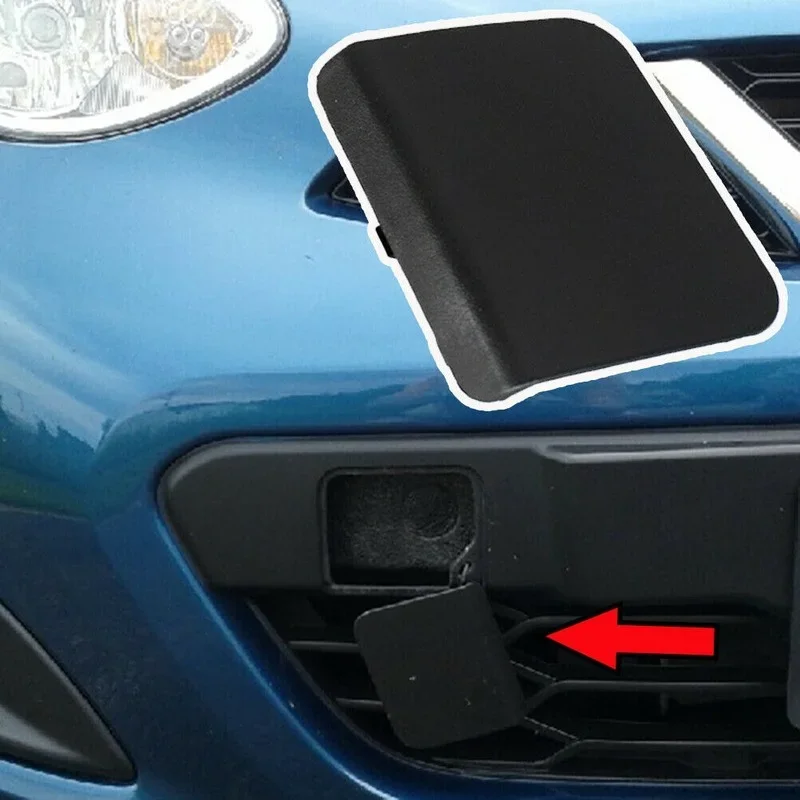 Nissan Micra K14 Front Bumper Tow Eye Hook Cover Cap Rope Grille Square Clip Decoration 2014- Car Accessories
