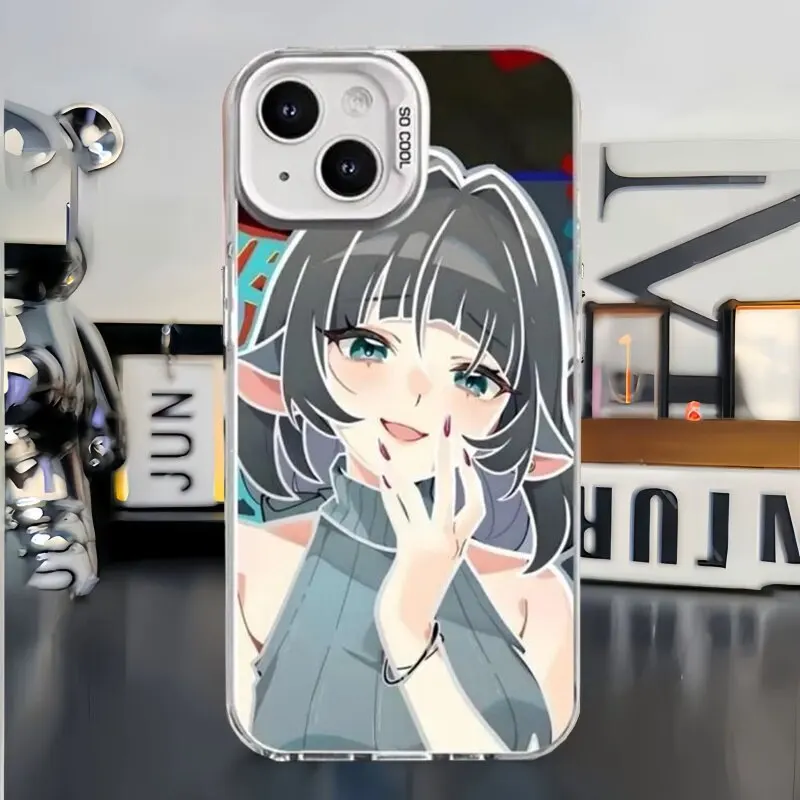 Silver Laser Hard Electroplated Phone Case Cover