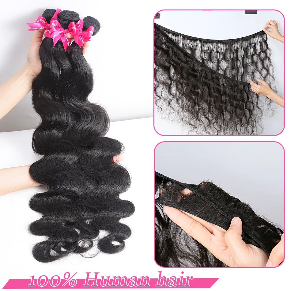 28 30 40 Inch Brazilian Hair Weave Bundles Body Wave Human Hair Bundles Water Wave Extensions 2 3 4 Deal For Women