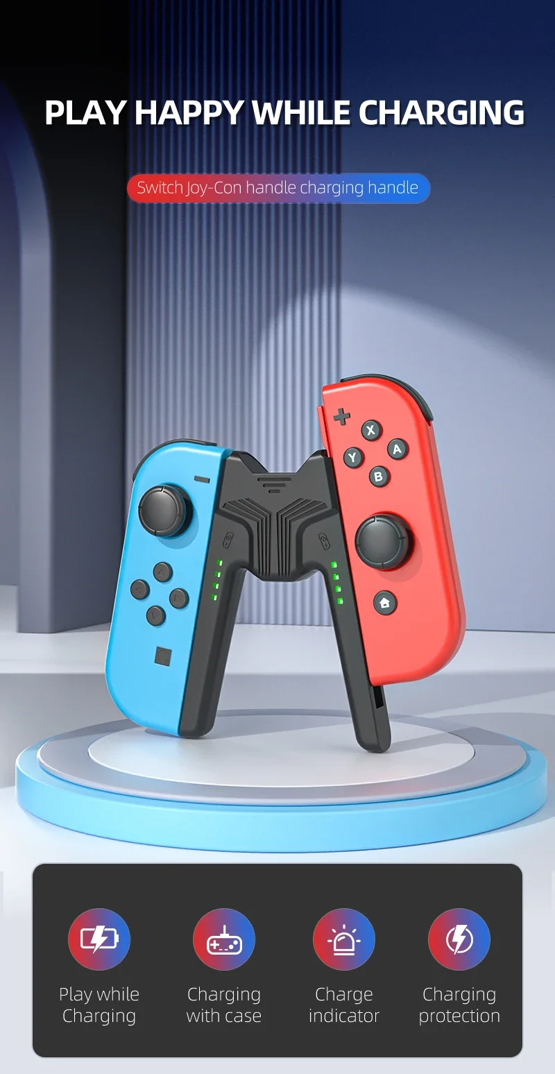 Aolion Ladegriffhalterung für Switch 2/1 Joycon Griff Gaming Controller Grip Ladestation für Switch Zubehör – Detail 1