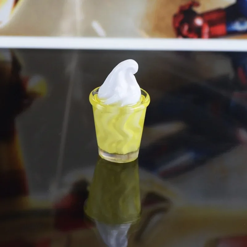 10 Pcs Japanese Colorful Simulation Ice Cream Cup Doll House DIY Decorations Artificial 3D Dessert Food Model miniature ice cream cups