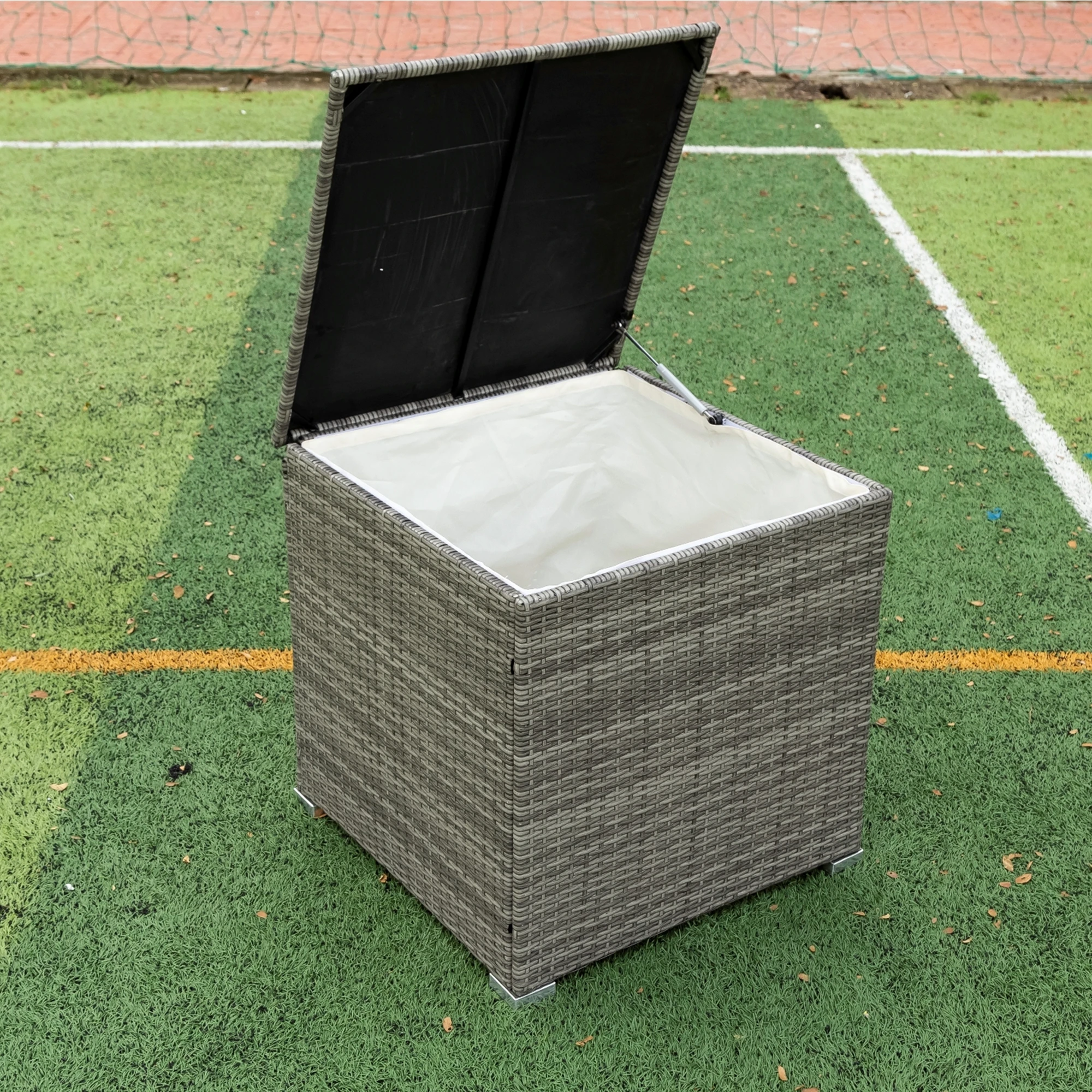 Description Picture 6 of itemPatio Furniture Set 4 Piece Patio Sectional Wicker Rattan Outdoor Furniture Sofa Set with Storage Box