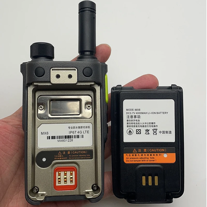 Wurui MX6 Zello IP67 waterproof POC walkie talkie WiFi Bluetooth Android phone call telephone long distance 2 way radio radios 5