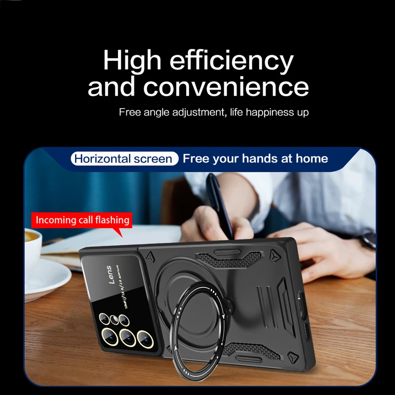 Coque téléphone magnétique avec support bague pour samsung_voghion.com