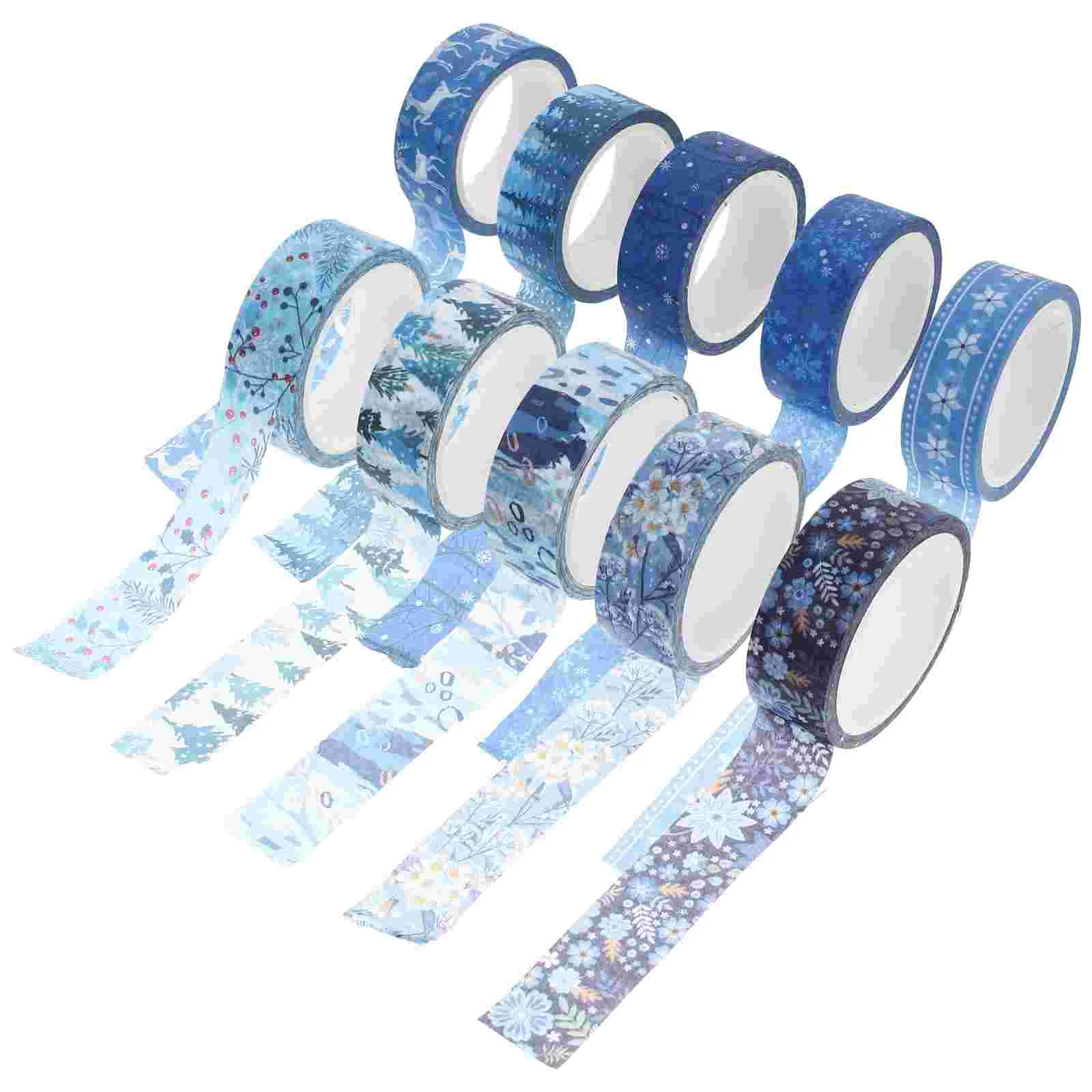 10 Rolls of Crafting Tape Scrapbooking Tape DIY Washi Tape Xmas Themed  Washi Tape Winter Season Tape Tapes - AliExpress