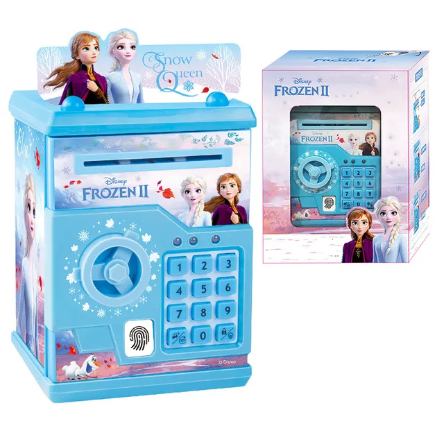 Frozen Electronic Piggy Bank Children's Music Atm Smart Safe Money Storage Toys Fingerprint Password Money Storage Novelty Gift 5