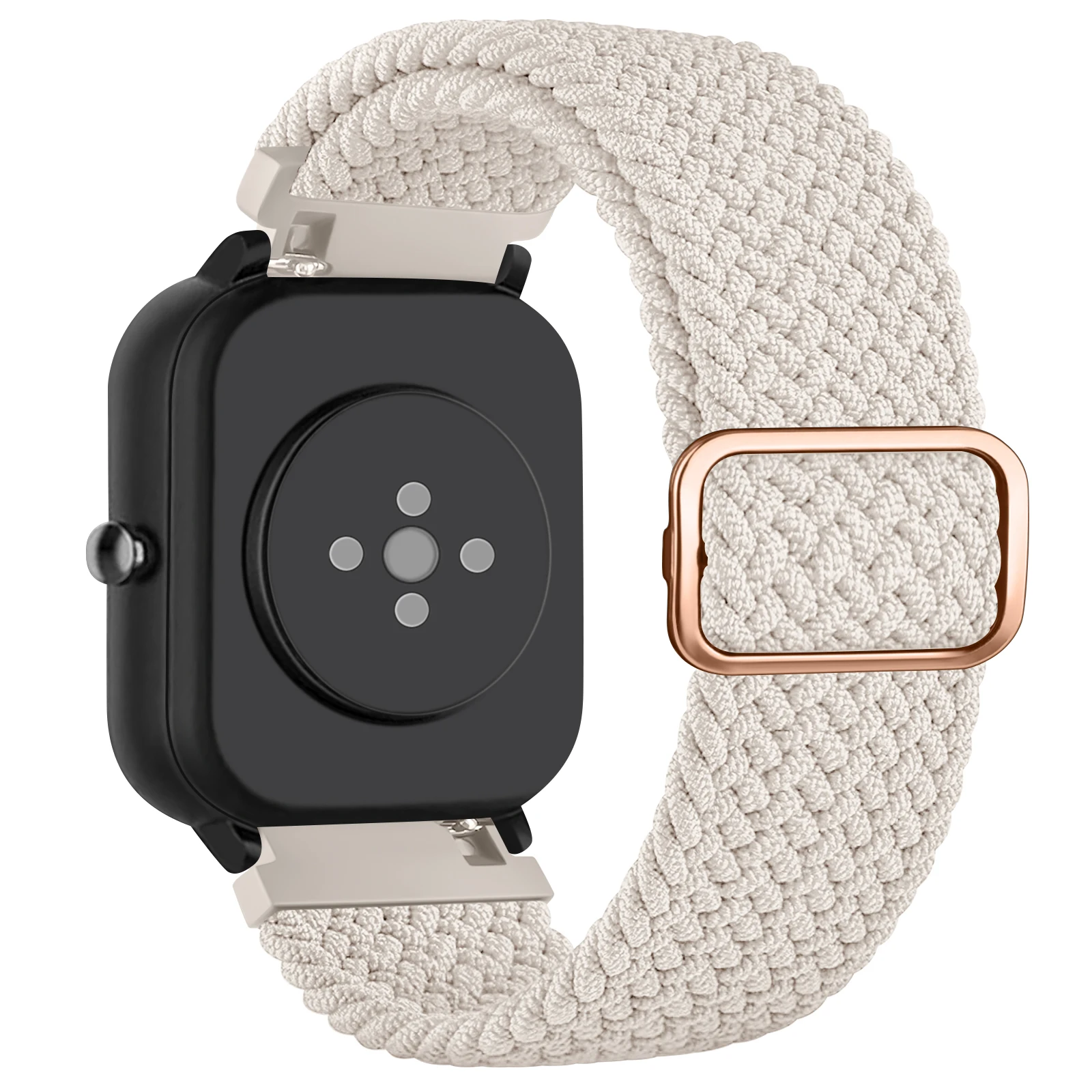 20mm Elastic Weave Smartwatch Strap, Adjustable and Comfortable Band