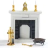 Miniature Bonfire Black Metal Firewood Rack Model For Dollhouse Fireplace Scene Decoration Accessories 3