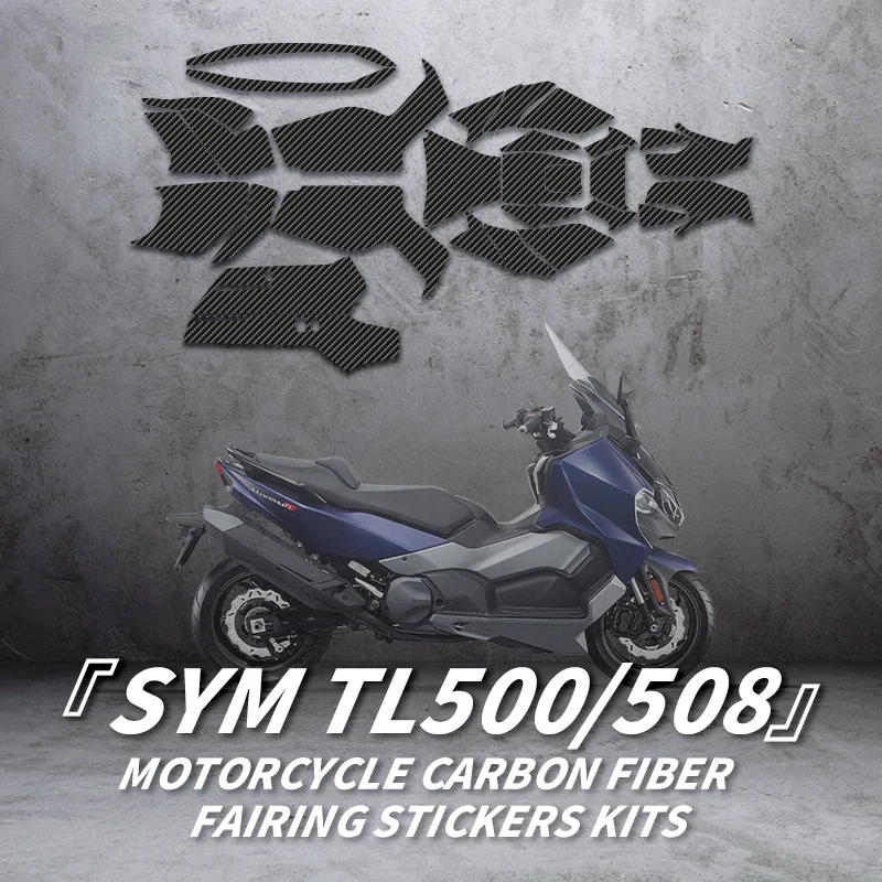 Used For SYM TL500 508 Motorcycle Accessories Carbon Fiber Stickers Decoration Protection Decals Kits Bike Plastic Refit 48pcs set kids plastic prepared biological specimen animals microscope slides plants flowers sample accessories