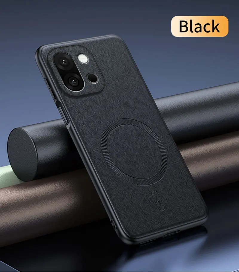 Magnetic Luxury Leather Skin Feel Shockproof Case - Anti-Fall & Durable Design