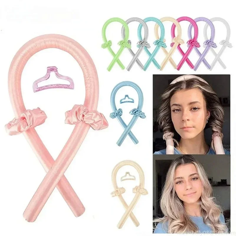 

Heatless curling rod headband lazy curler set make hair soft shiny no heat soft sleeping curling iron modeling accessorie