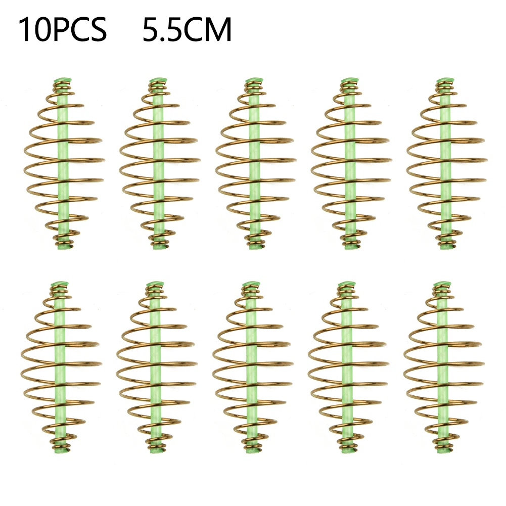 

10pcs Innovative Carp Fishing Bait Cage Feeder Set Inline Method Spring Feeder 2/3.3/4.5/5.5cm Carp Fishing Accessories