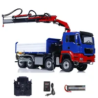 RTR LESU 1/14 RC Hydraulic Dumper Car 8X8 Crane Dump Truck PL18EV Lights Sounds Remote Control Tipper 2-speed Toy THZH1721 1