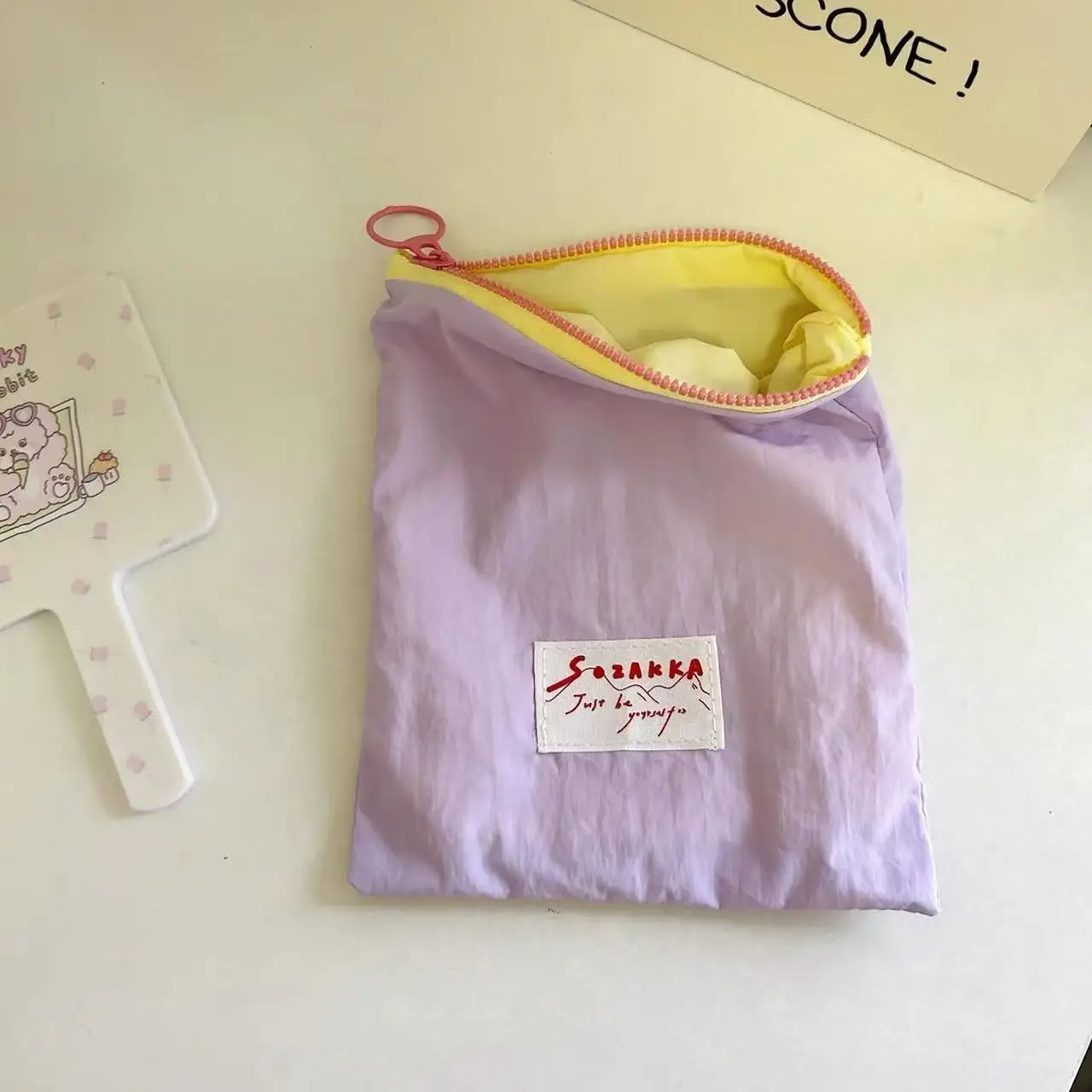 Cute Women Mini Zipper Makeup Bag Korean Macarone Lipstick Cosmetic Storage Pouch