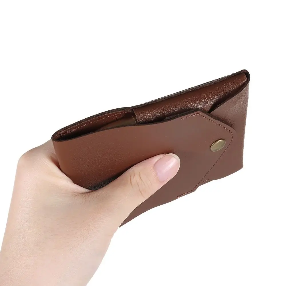 Waterproof Multifunctional Compact Wallet Handmade PU Leather Built-in Pen Slot Slim Minimalist Wallet Coin Purse