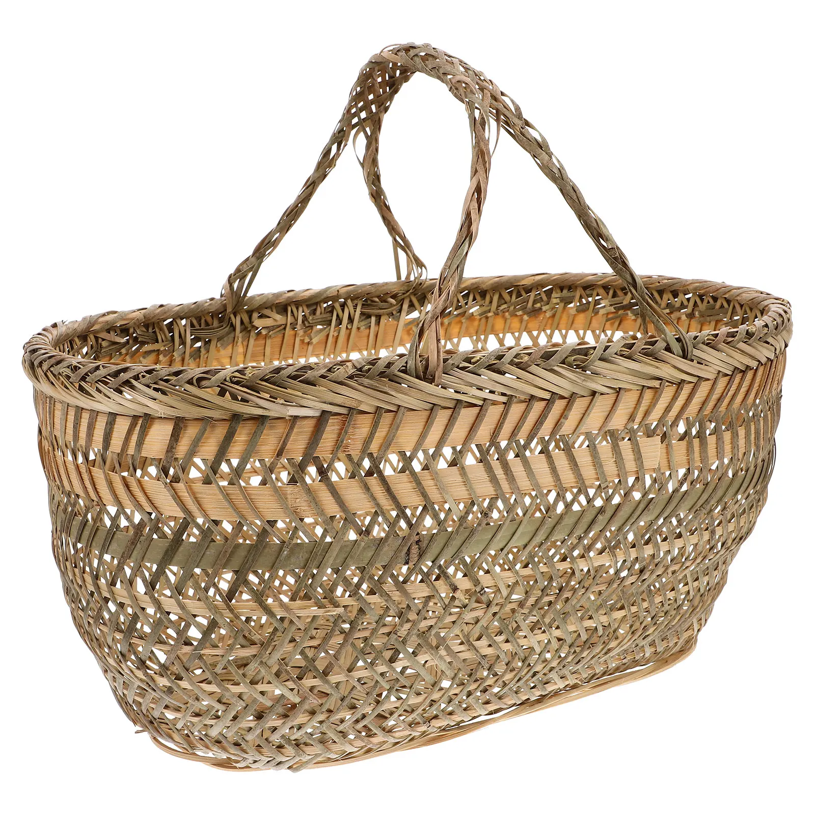Bamboo Handwoven Storage Basket for Kitchen Fruit Vegetable