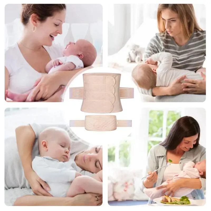 Postpartum Waist Wrap Adjustable Elastic Postpartum Postnatal Recovery Support Girdle Belt High Waist Shaping Belt Breathable