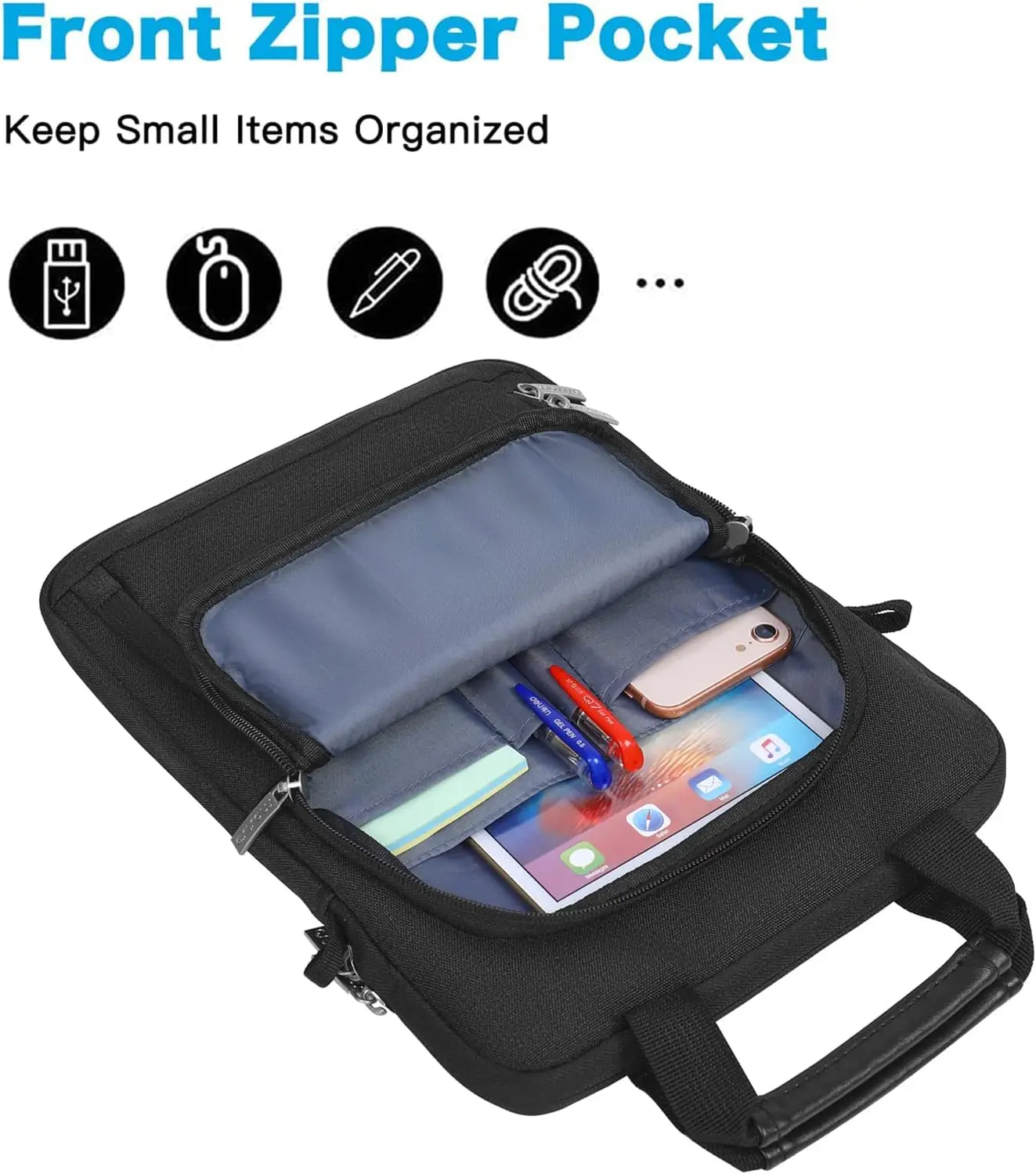 Bolsa de Manga de Ombro para Homens e Mulheres Bolsa para Laptop Notebook Ipad Pro 12.9 m2 m1 Surface Pro 12.3 2023 - Imagem 6