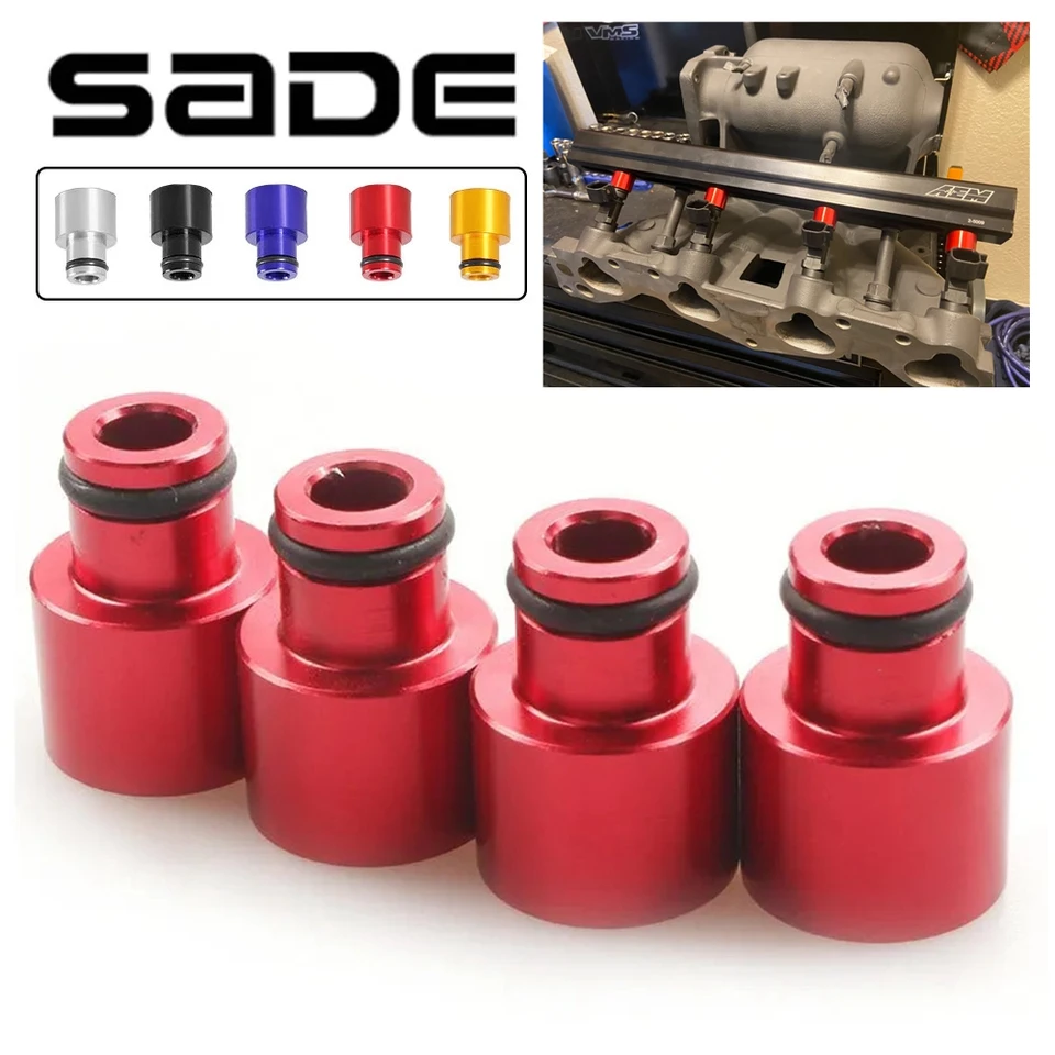 4 Adaptadores Tope (Sombreros) Para Inyectores RDX A B16, B18, D16 (Rojo) | Carreras Y Preparación Honda