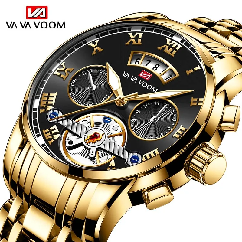 Roman Numerals Sport Watches For Men Luxury Cool Dial Calendar