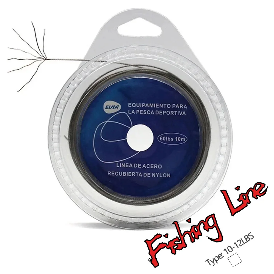 10M 7 Strands Coated Braided Stainless Wire Fishing Rigging Material