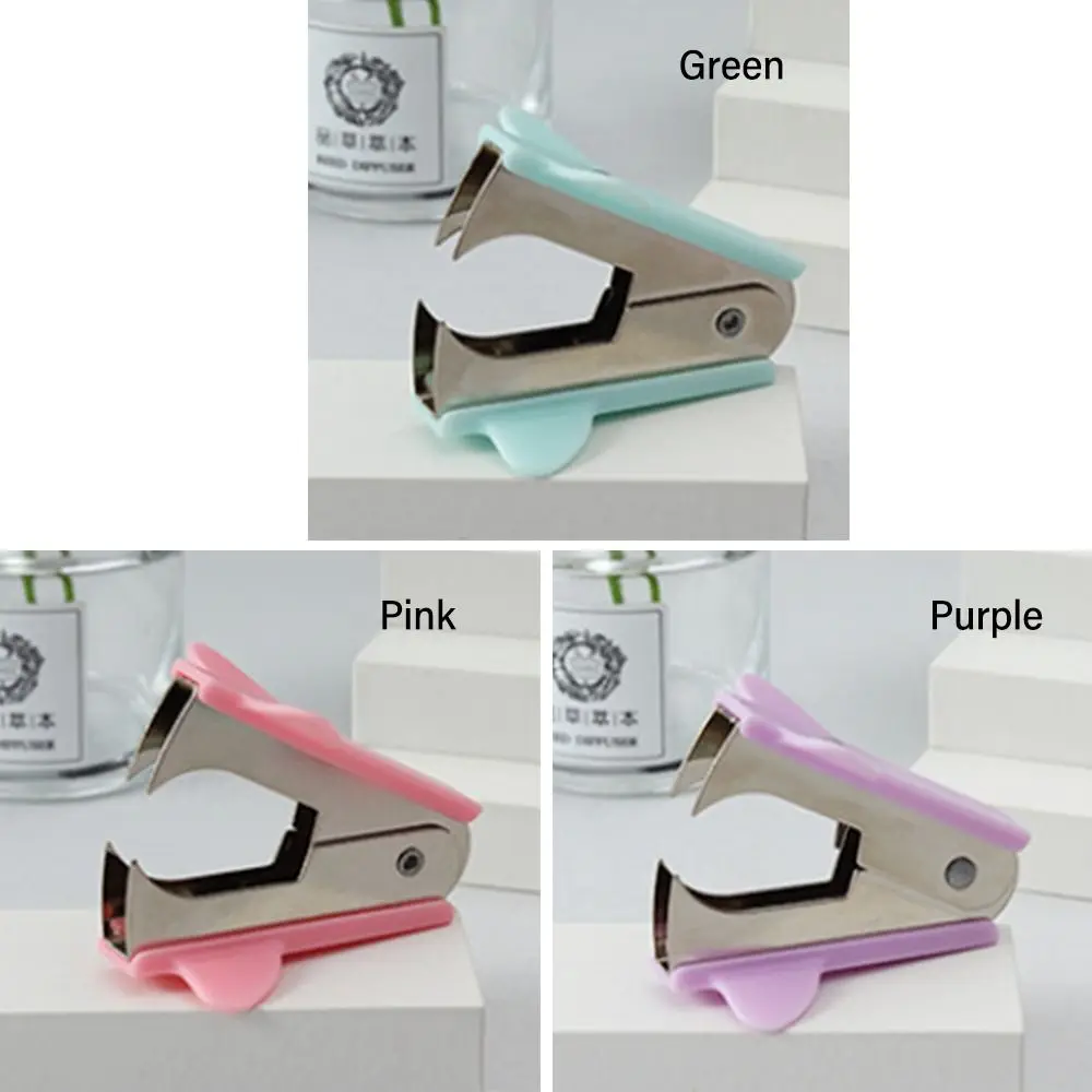 Staple Remover Macaron Portable Staple Remover Mini Stapler Removal Machine Nail Out Extractor Puller Stationery Tools Office Binding Supplies
