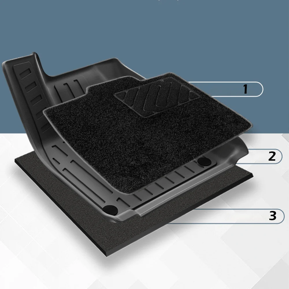 TPE Floor Mats All Weather Anti-Slip Waterproof Rear Trunk Pad Cargo Liner for Audi Q4 E-tron Interior Accessories car floor mats