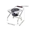 Foldable Toilet Seat Commode Stool Comfortable Portable Squat Toilet Stool for Elderly Seniors Bathroom Shower Chair Homecare 5