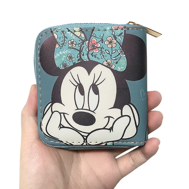 Disney2022 New Mickey Women's Wallet Cute Mini Coin Purse PU Zipper Multifunctional High Quality Luxury Fashion Women's Wallet 10-10-2.5cm