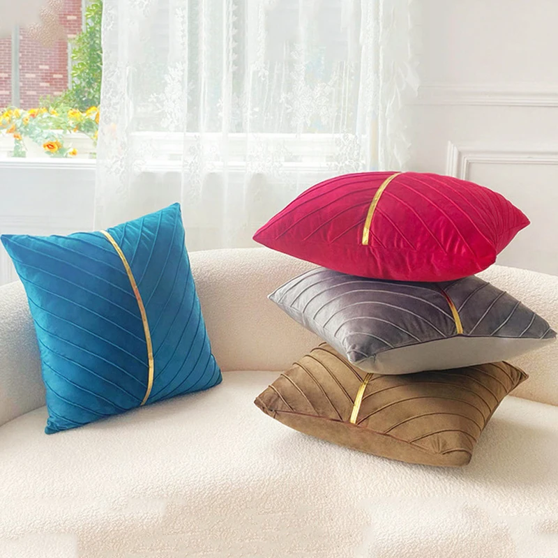 

Home Decor Cushion Cover Velvet 7 Colors Blue Pillowcase Pillow Cover 45x45cm Home Decoration Living Room Bedroom Sofa Bed Chair