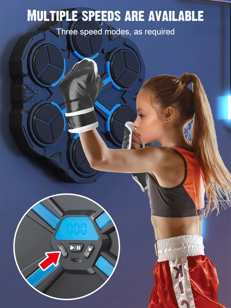 New Music Boxing Machine Smart Bluetooth Wall Mounted Music Boxing Trainer Gym Home Electronic Target Punching Equipment