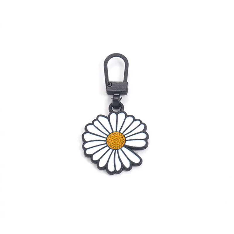 1PC Garment Bag Universal Zipper Puller Slider Head Replacement Detachable Zip Accessories DIY Repair Daisy Heart Star Shape