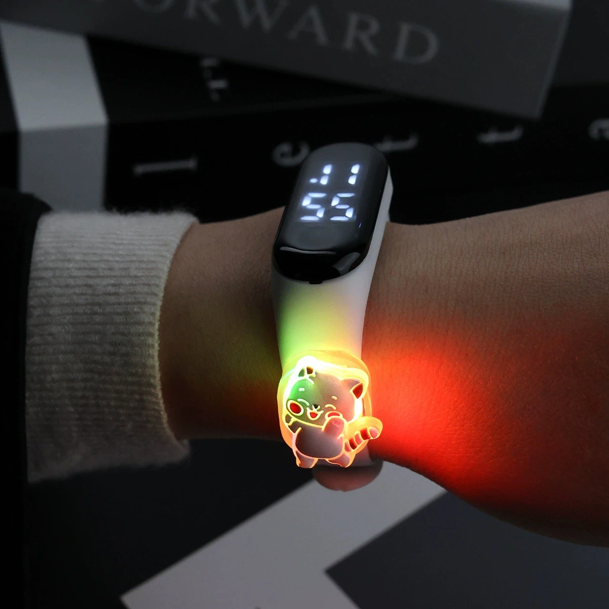 Flash Light LED Children Watches for Girls Sports Luminous Bracelet Waterproof Digital Women Clock Kids Toy Watch Boys 4