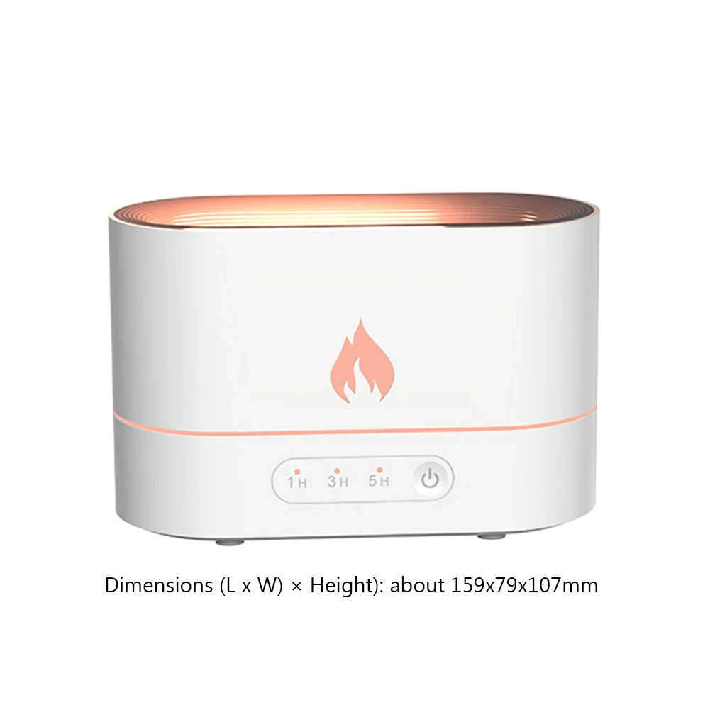 타이머가 있는 250ml 디퓨저 가습기, 불꽃 아로마테라피 디퓨저, 스파, 가정, 사무실, 요가, 침실, 체육관용 초저소음 가습기
