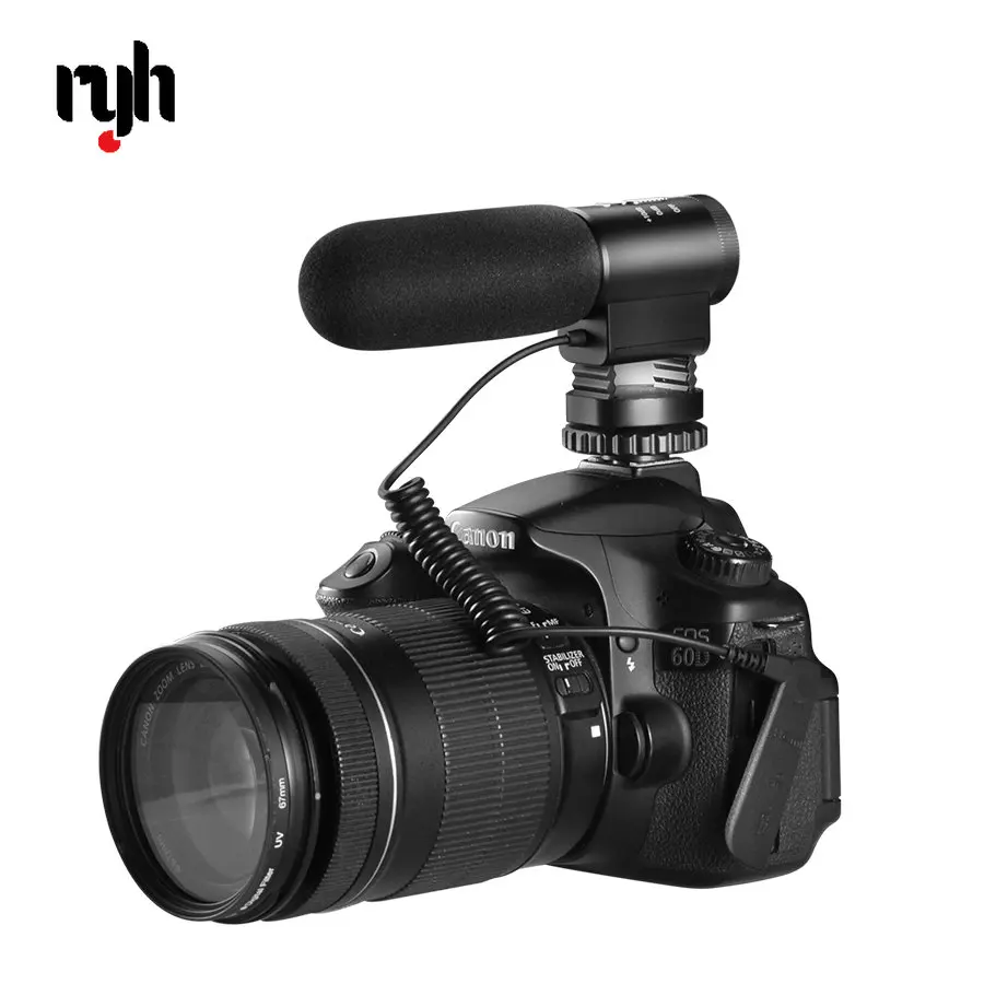 

RYH MIC-03 Camera Microphone 3.5mm MIC Plug Condenser Recording Microfone For Nikon Canon Sony DSLR DV Vlog Microphone