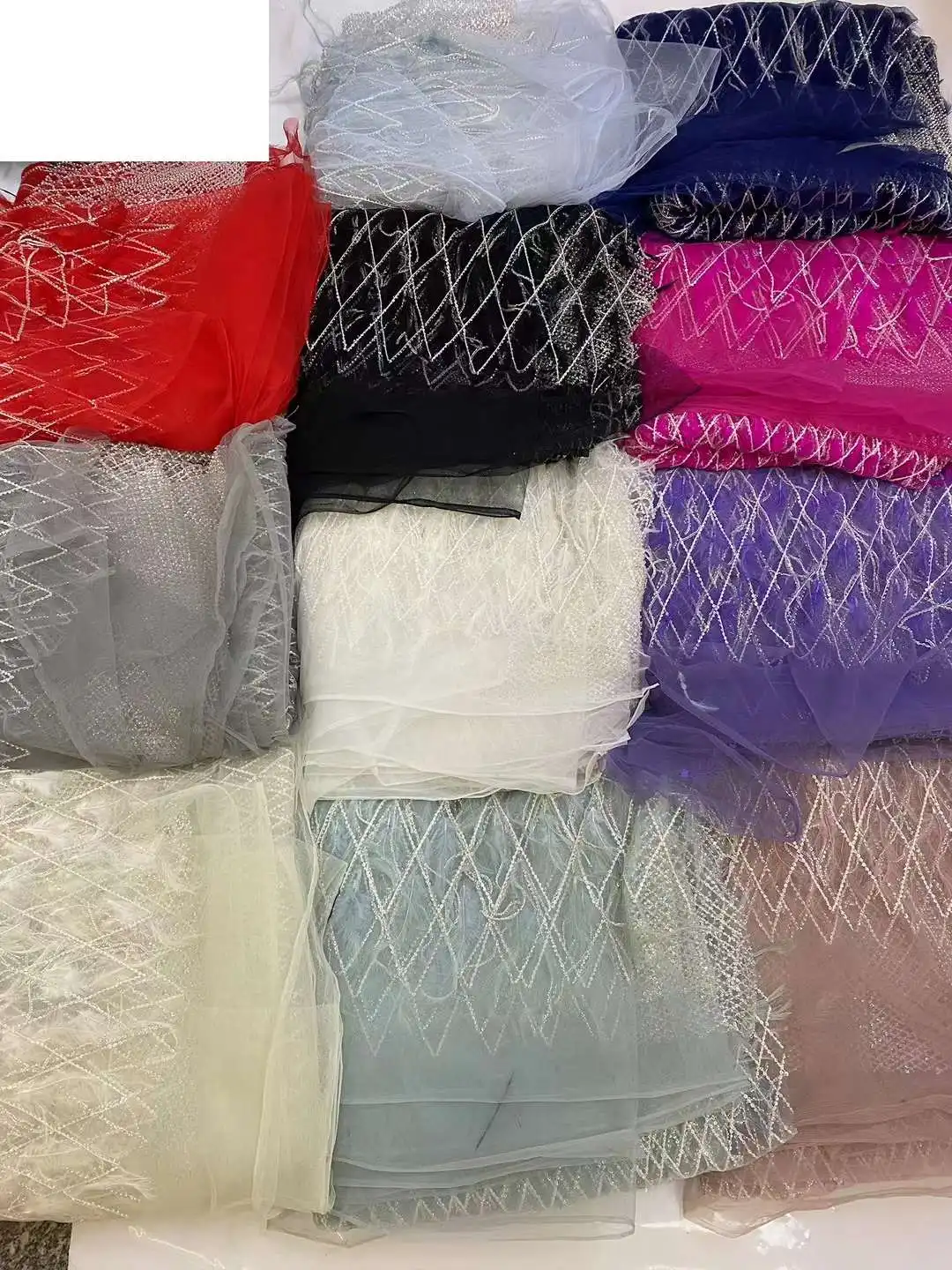 African Feather Lace Fabric, Embroidery with Sequins, Nigerian Tulle, Groom, Latest Black, 5 Yards
