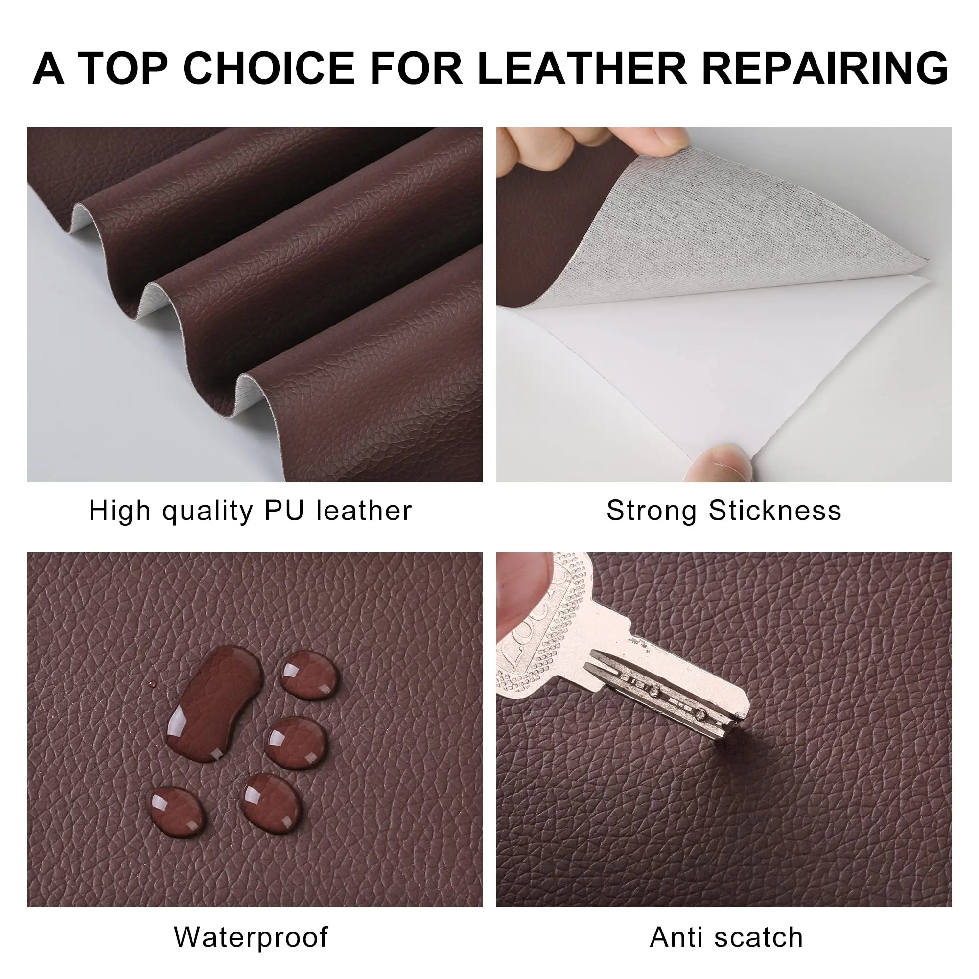 Leather Repair Patch For Furniture Sofa Car Seats Office Chairs Couch Scratch Tape Kit Self Adhesive Waterproof Sticker Hand Bag leather repair tape leather repair sticker leather patch leather repair leather repair material leather repair patch self adhesive leather sticker