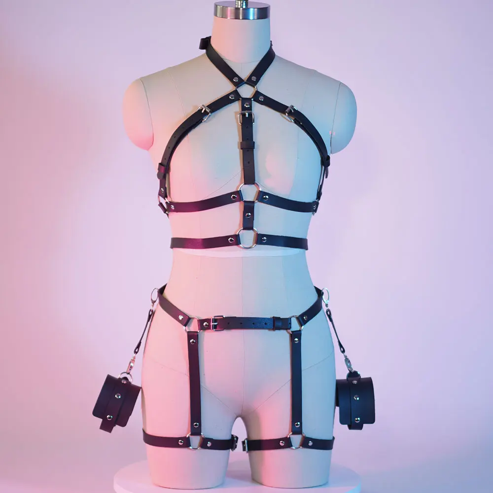 Garter Belt Women Sexy Body Harness Leather Lingerie