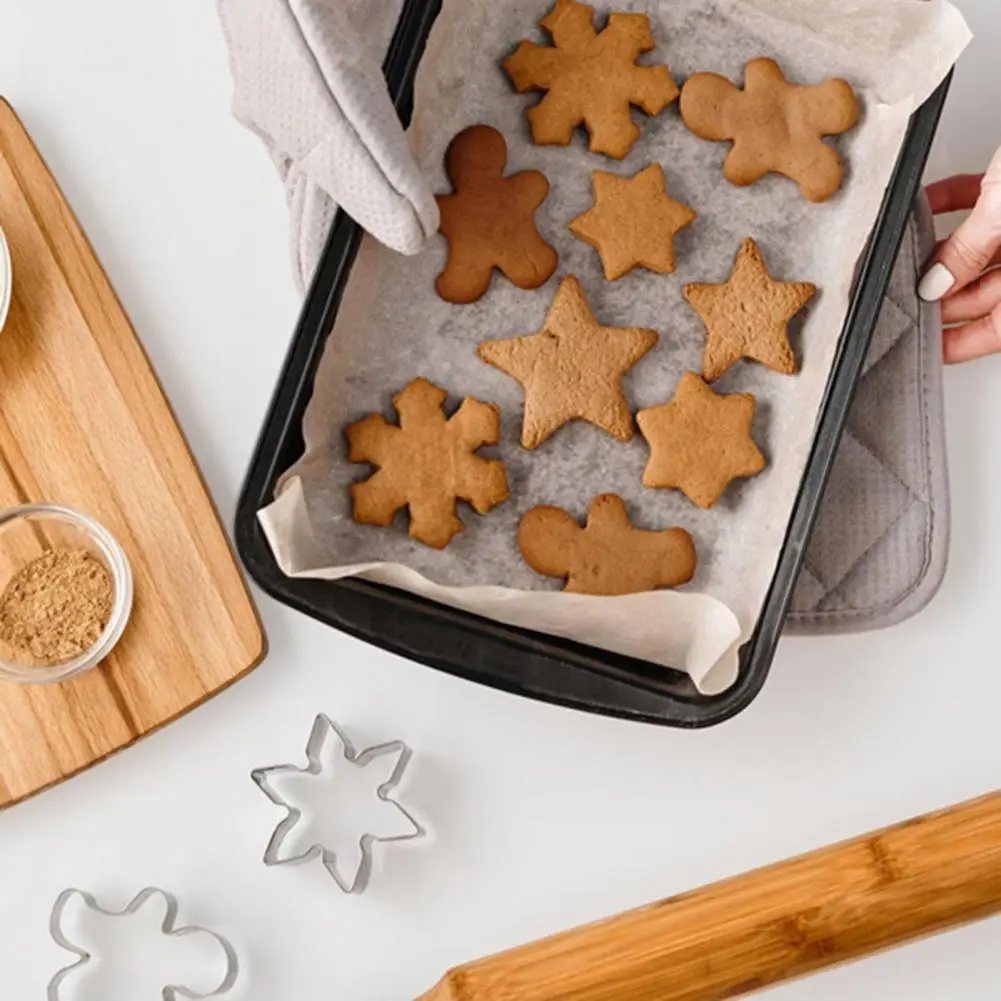 

Festive Biscuit Molds Elk-shaped Cookie Mold Christmas Cookie Cutter Set Santa Claus Reindeer Snowman Food Grade for Diy