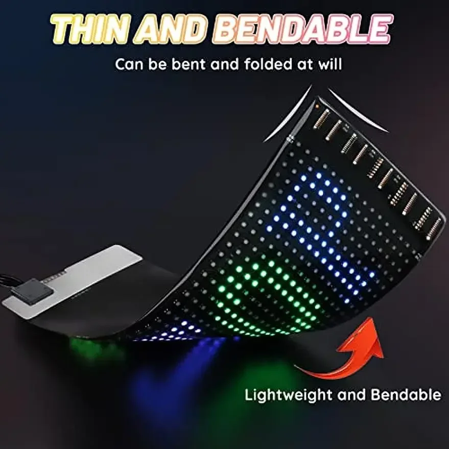 LED Car Signs Digital Sign Bluetooth App LED Modules Control DIY Programmable Scrolling Sign for Car 5V Uber Plate 7*17cm