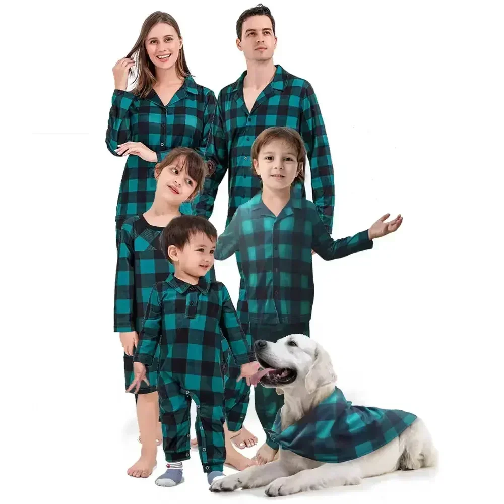 Conjunto de pijamas navideños con apariencia familiar, trajes a juego para madre, padre e hijos, ropa de dormir cálida y suave, ropa para bebés, niños y niñas