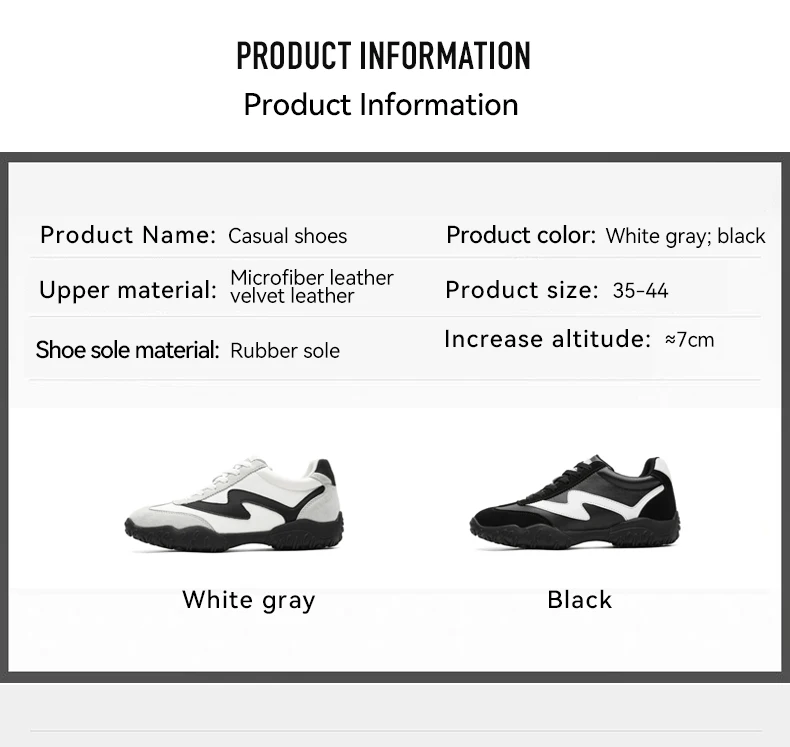 6CM Höhe Erhöhen Schuhe für Männer Frauen Wildleder Casual Aufzug Turnschuhe Bequeme Versteckte Höhe Einlegesohlen Sport Wanderschuhe – Detail 5