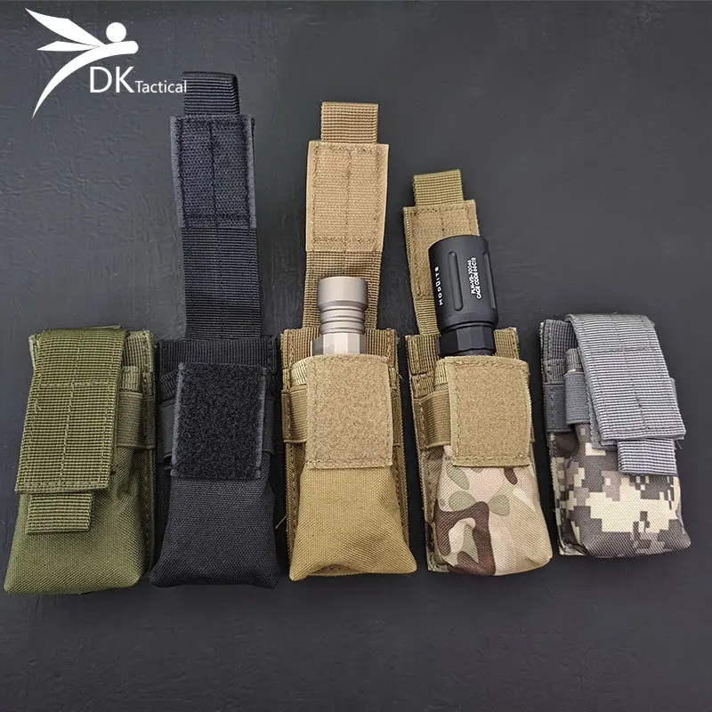 

Molle M5 Flashlight Bag Single Pistol Magazine Pouch Torch Holder Case Outdoor Tactical Nylon Hunting Knife Light Holster Bag