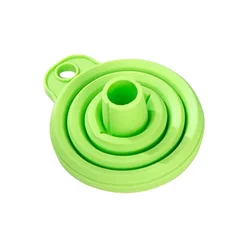Foldable Silicone Engine Oil Funnel - Portable Car & Motorcycle Accessory (Fluorescent Green)