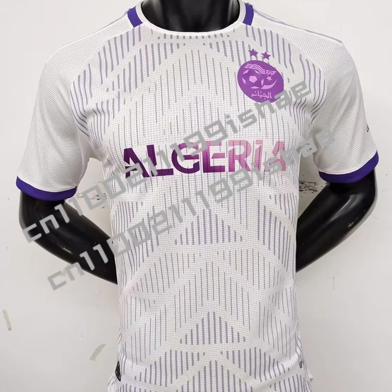 여름 신상 24-25 프린트 알제리 스페셜 에디션 축구 유니폼 3D 프린트 패션 반팔 티셔츠 남녀 공용