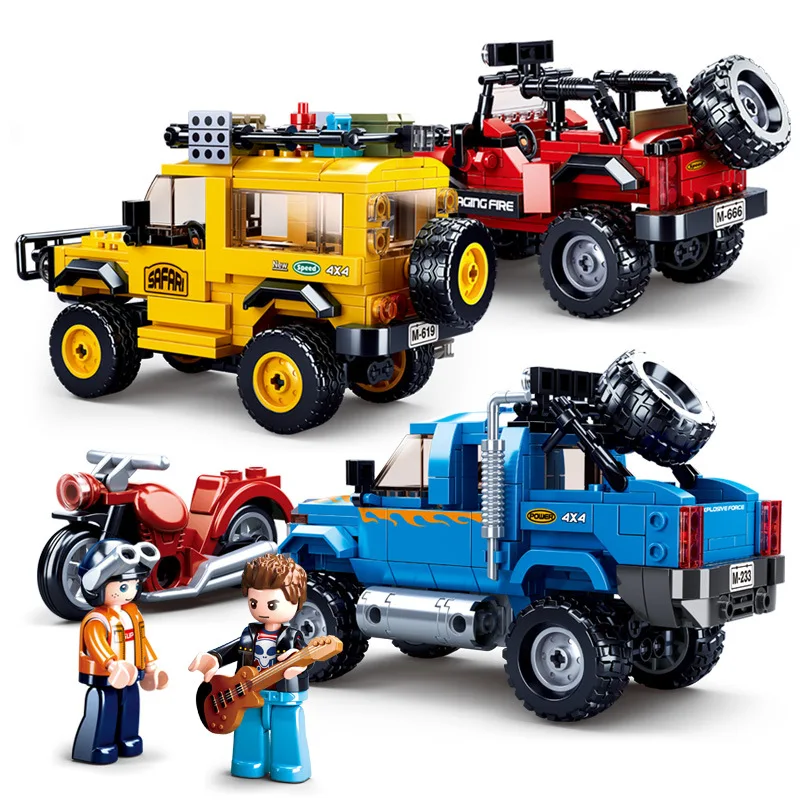 SLuban Building Blocks Gift for Kids SUV Off Road Car Model Educational Toy Children's Assembled Minifigures Hots |