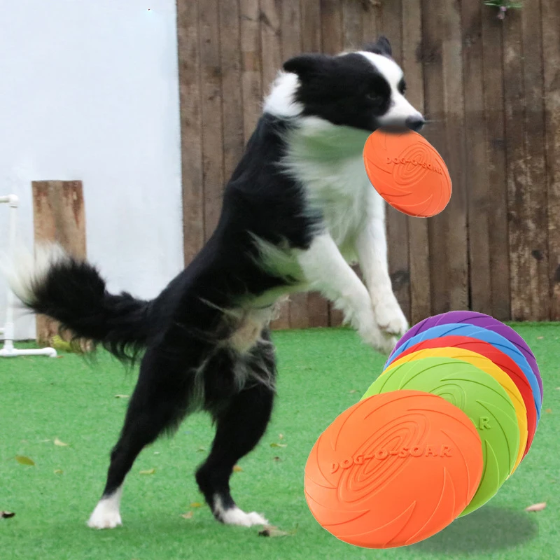 15/18/22CM Pet UFO Toys New Small Medium Large Dog Flying Discs Trainning Interactive Toy Puppy Rubber Fetch Disc |