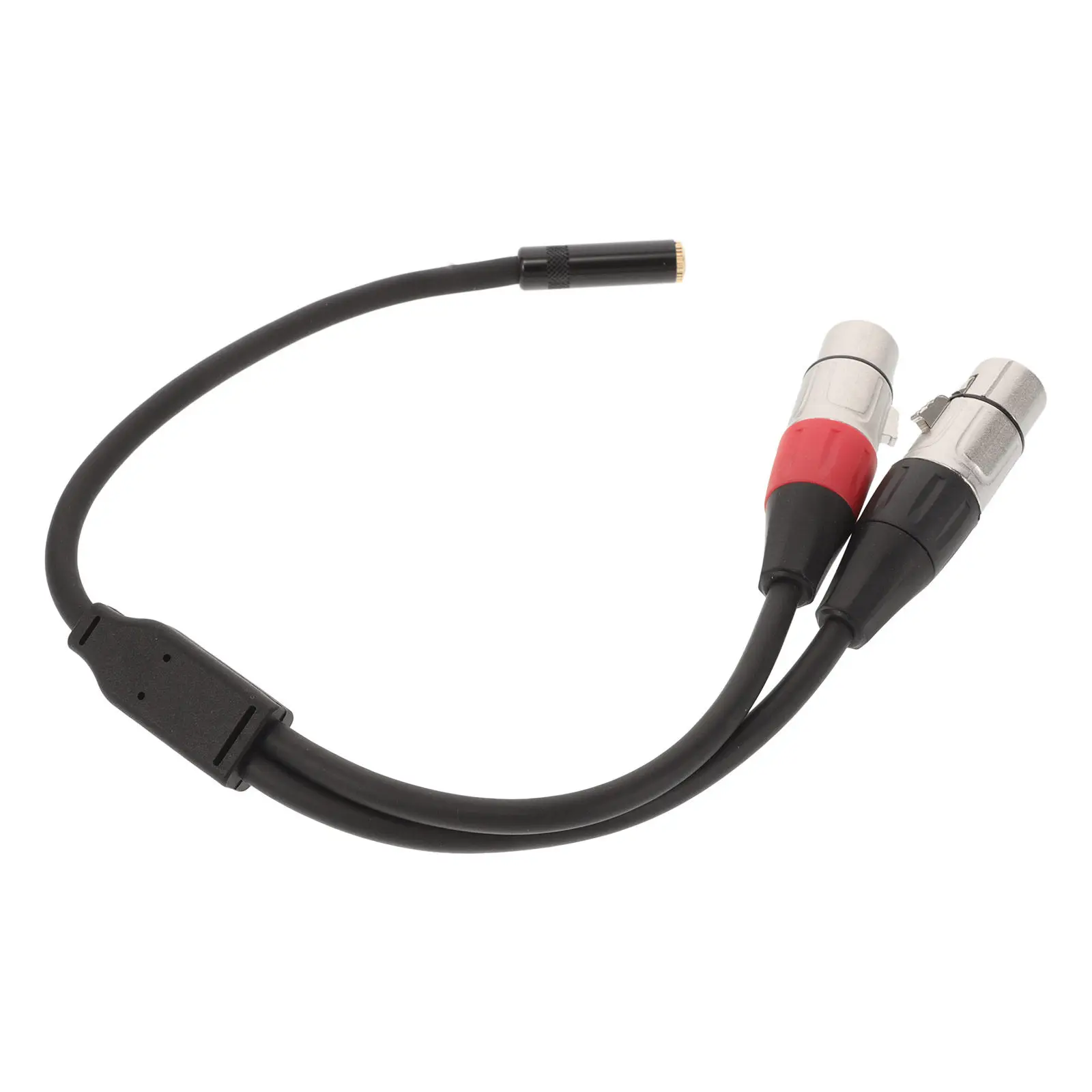 3.5mm 남성-듀얼 XLR 여성 오디오 케이블 0. 금도금 커넥터 이중 차폐 녹음용 선명한 사운드 신호 분배기